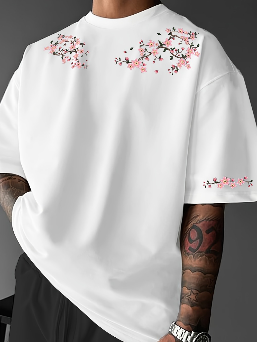 Japanese Summer Clothing Men - Japanse Harajuku Kersenbloesem 3D Print Adem