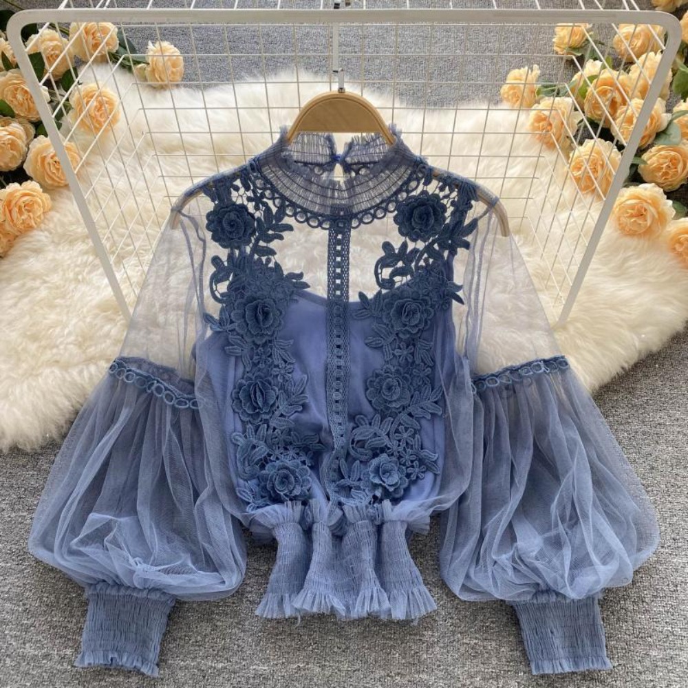 Summer Clothing Vintage - 2 stks/set Kant Bladerdeeg Lange Mouw