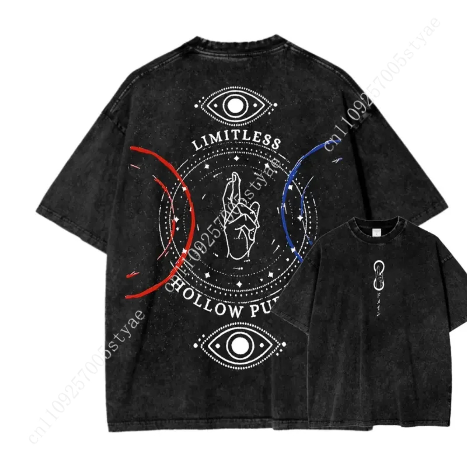Summer Clothing Vintage - Anime Gojo Satoru Print T-shirt Heren