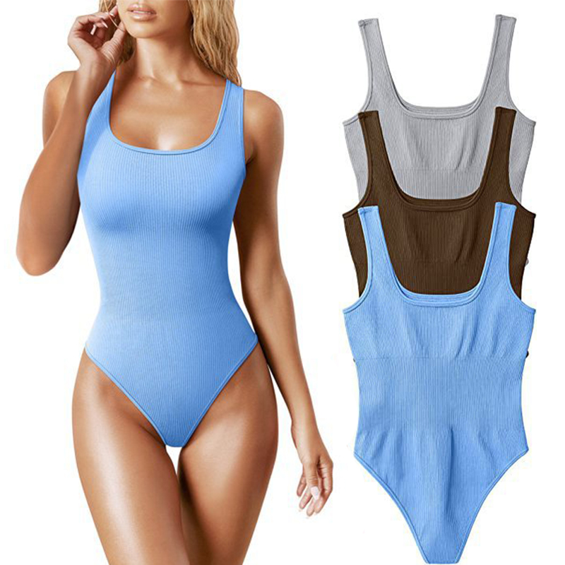 Summer Clothing Vintage - Harajuku Solide Mouwloze Bodysuit Sexy Body