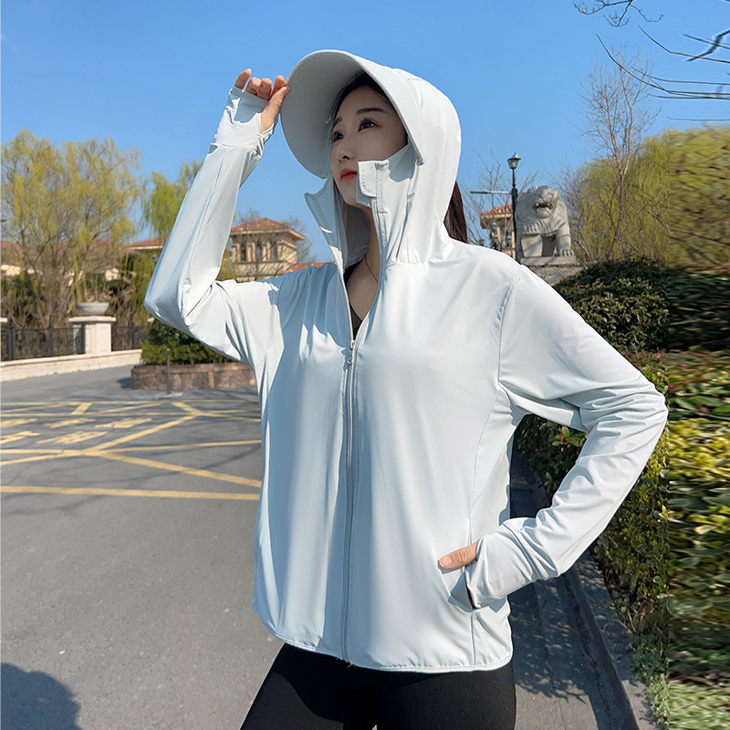 Summer Uv Clothing - Dames zonbeschermingsjack met capuchon Tiener zomer