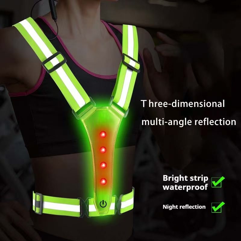 Summer Nights Clothing - LED-hardloopvest Reflecterende gloeiende reflectorriemen Hoge fietszichtbaarheid