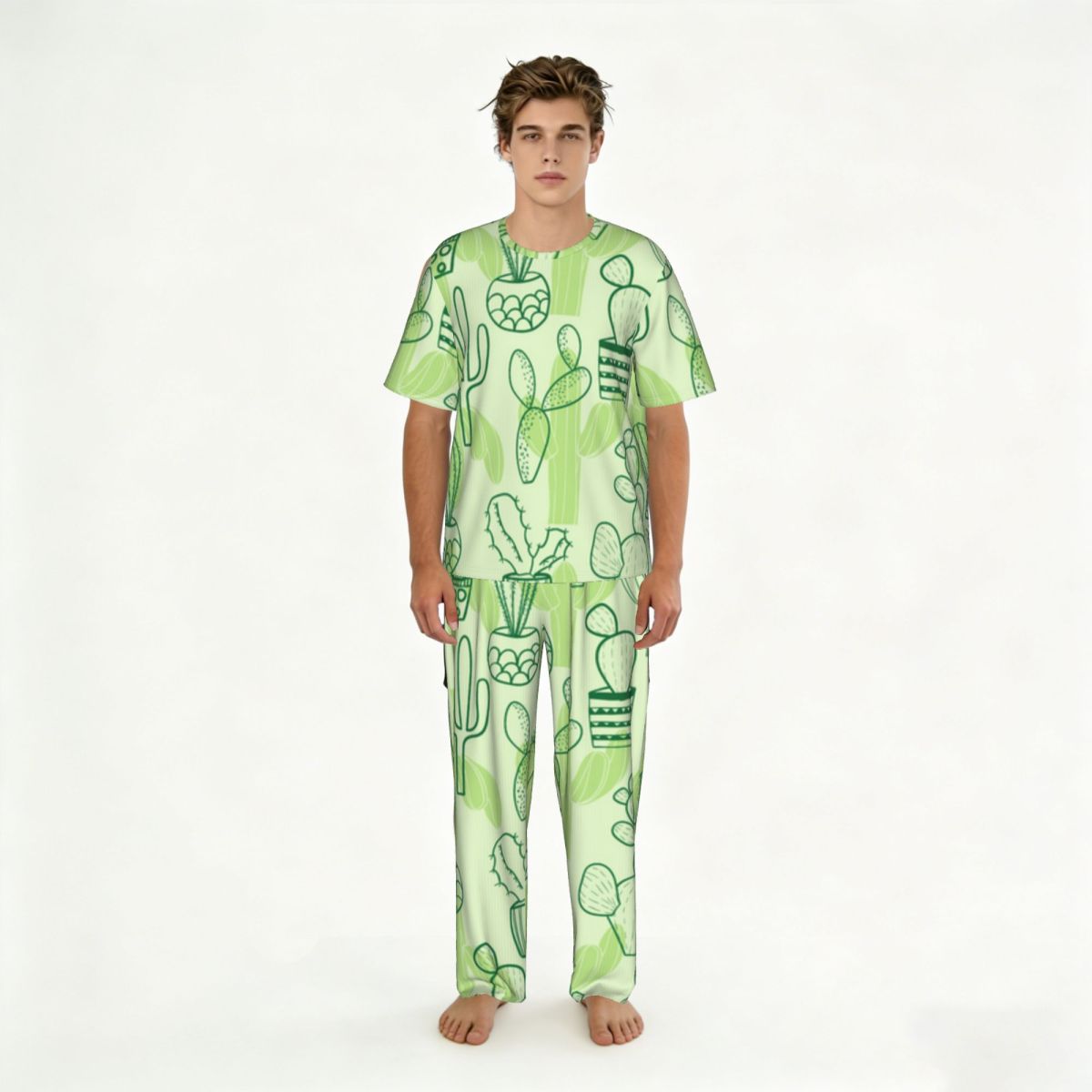 Summer Clothing Patterns - Heren pyjamapak met korte mouwen en