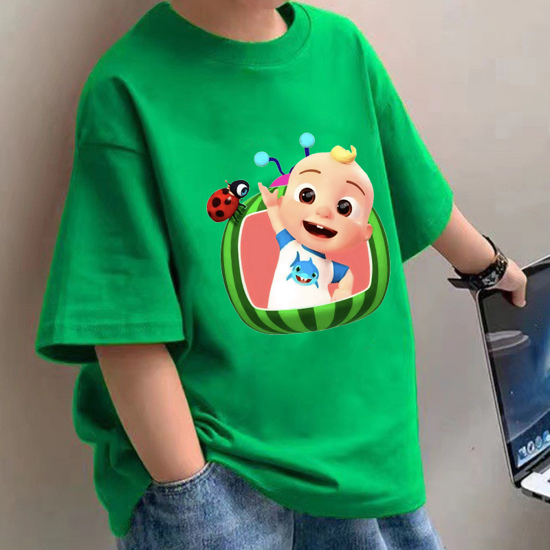 Summer Clothing Baby - Cocomelons Baby T-shirts Anime Katoen Korte