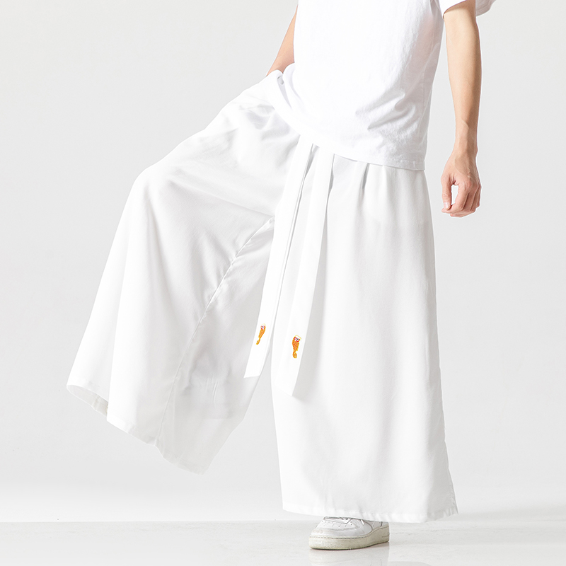 Japanese Summer Clothing Men - 2023 Zomer Heren Wijde Pijpen Broek