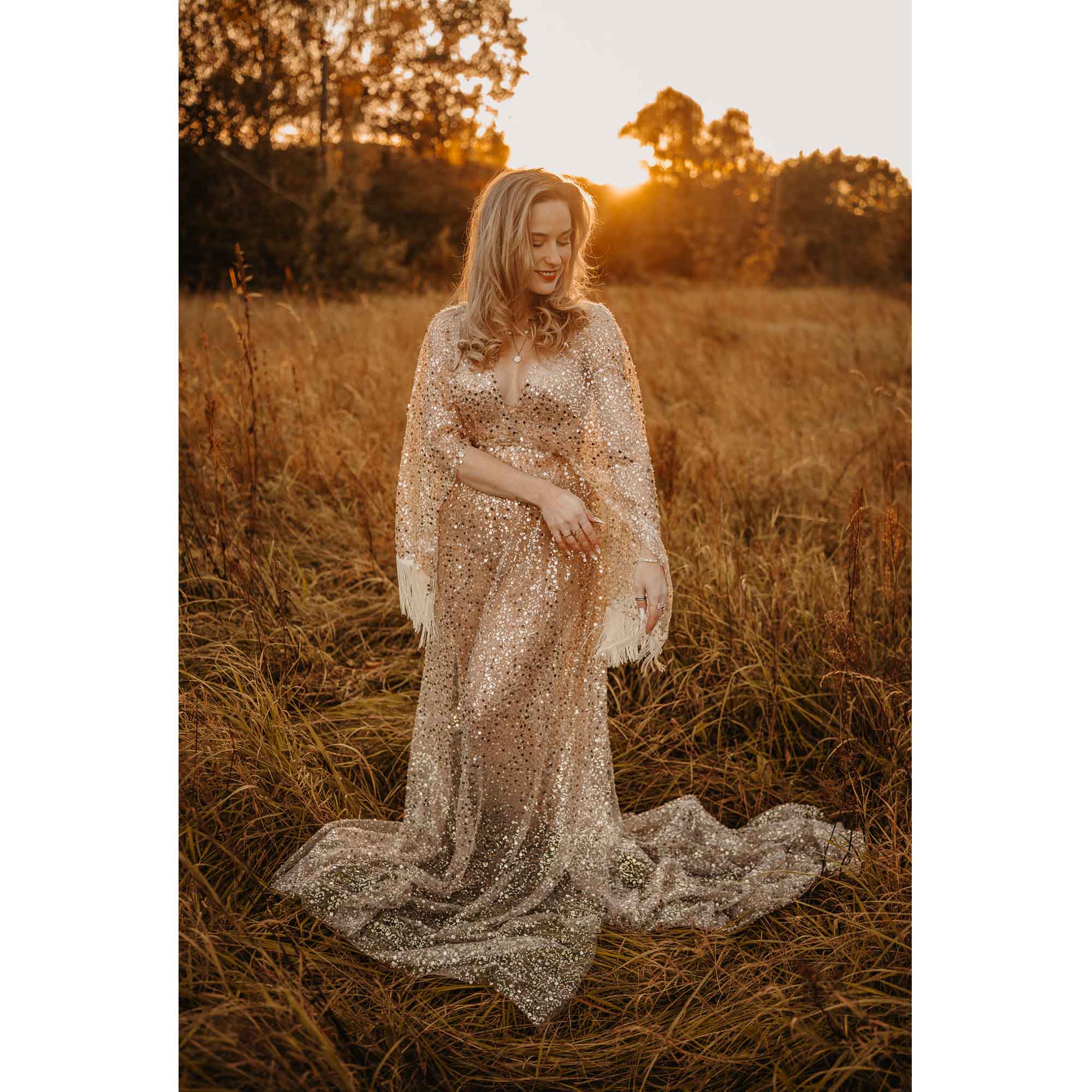 Summer Evenings Clothing - Don&Judy Tule borduurjurk voor zwangere vrouw
