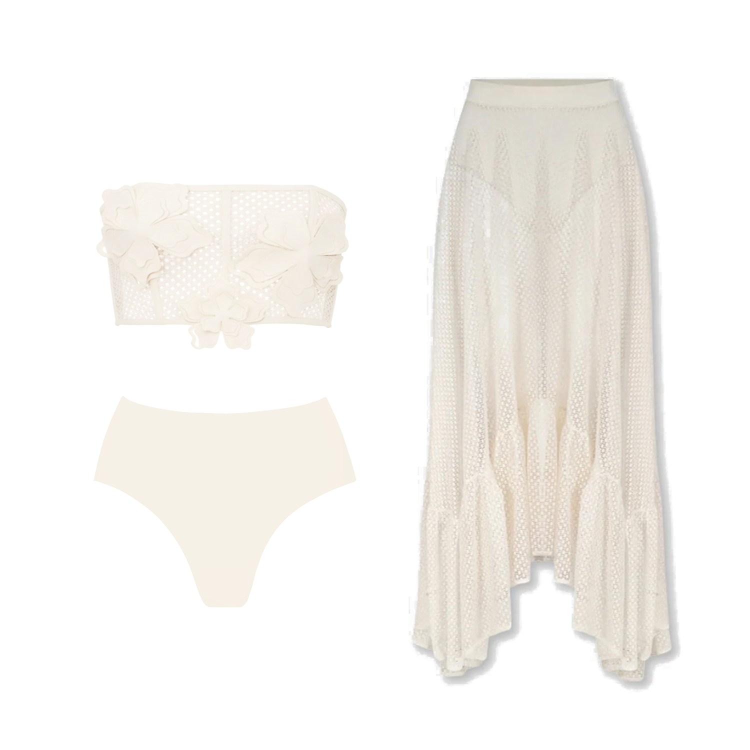 Bloem 3 Stuks Gehaakte Bikini  - Swim Cover Up Mesh recensie en prijs
