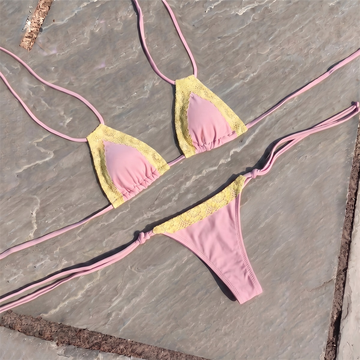 Kant 3-delig sexy bikini sexy  - Swim Cover Up Mesh recensie en prijs
