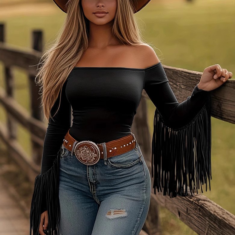 Dameskleding Blouse met lange  - Off Shoulder Blouse recensie en prijs