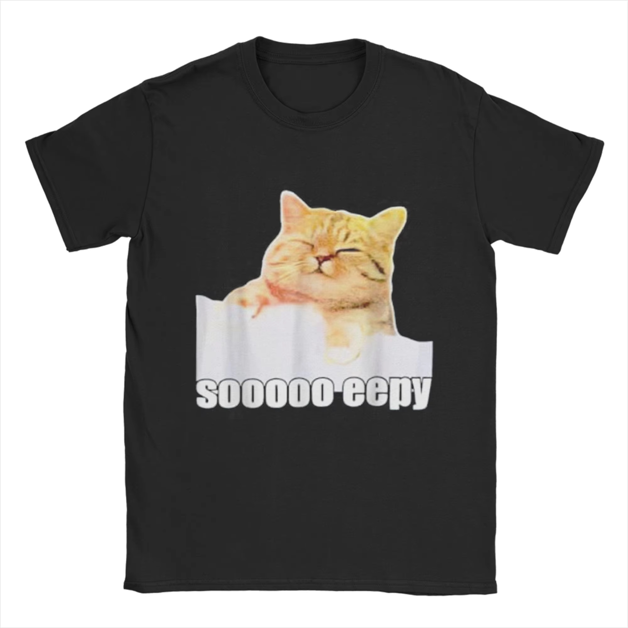 2026 Mannen T-shirt Eepy Cat S - Summer Clothing Gif recensie en prijs
