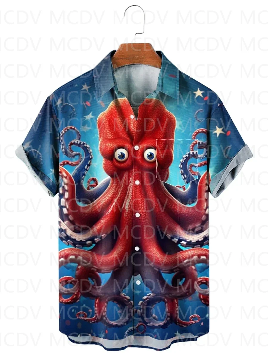 Oceaan Octopus Kunst Pauwenver - Beach Shirt Hawaiian recensie en prijs