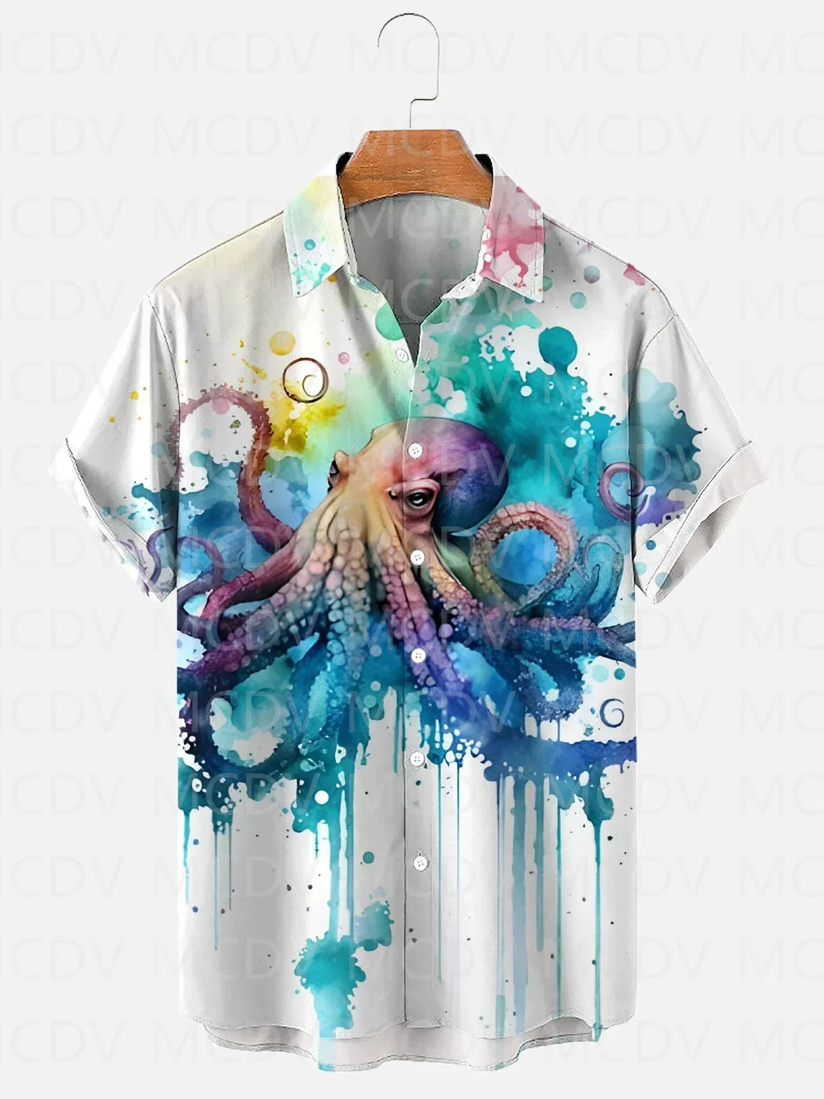 Oceaan Octopus Kunst Pauwenver - Beach Shirt Hawaiian recensie en prijs
