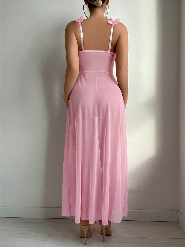 Roze bloemenkant doorzichtige  - Summer Nights Clothing recensie en prijs