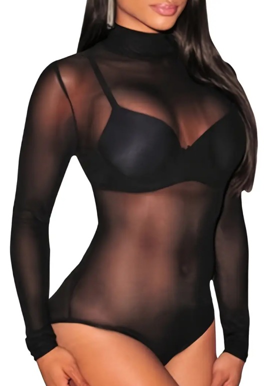 Hoge elastische turtleneck bod - Swim Cover Up Mesh recensie en prijs