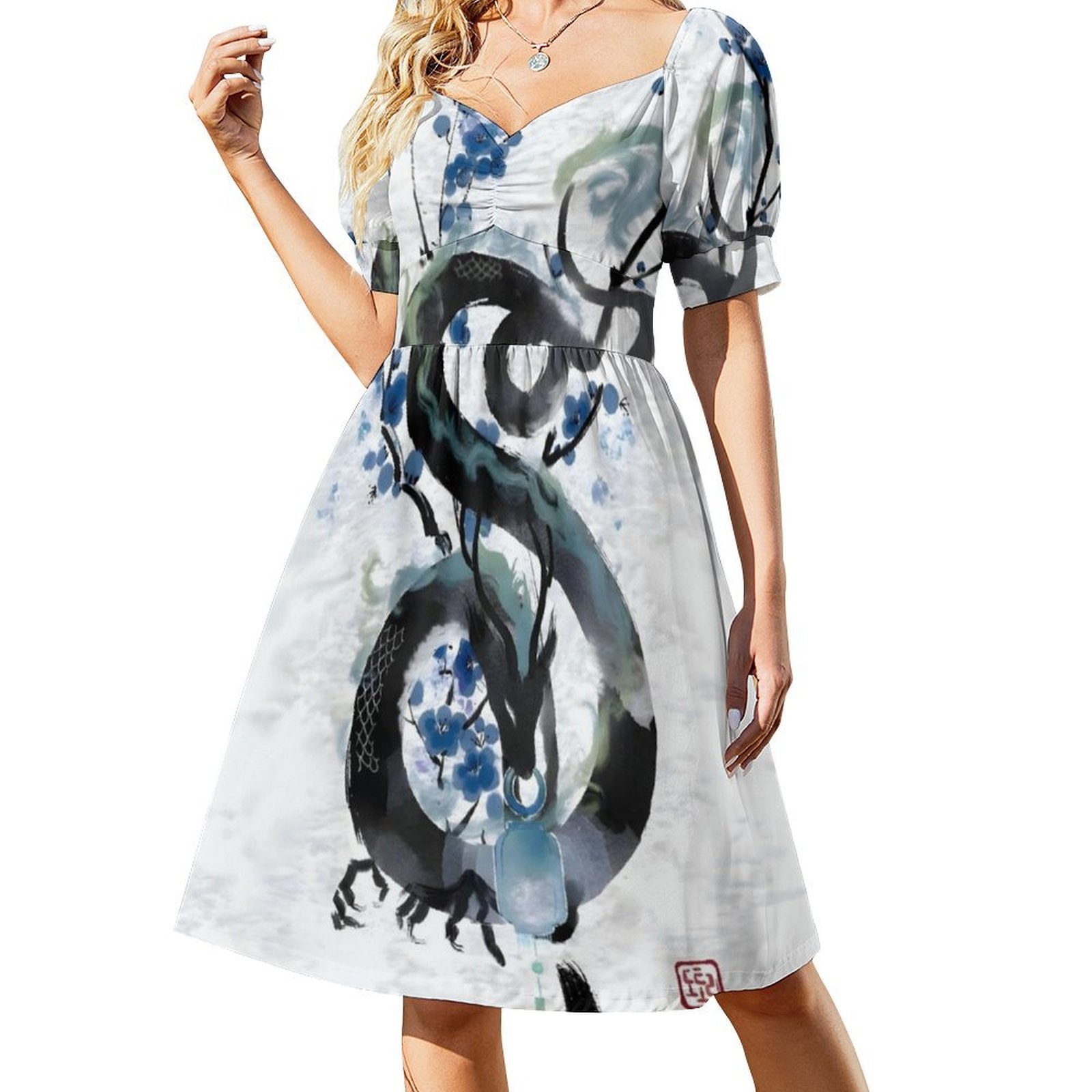 Japanse Blue Night Dragon Ink  - Summer Nights Clothing recensie en prijs
