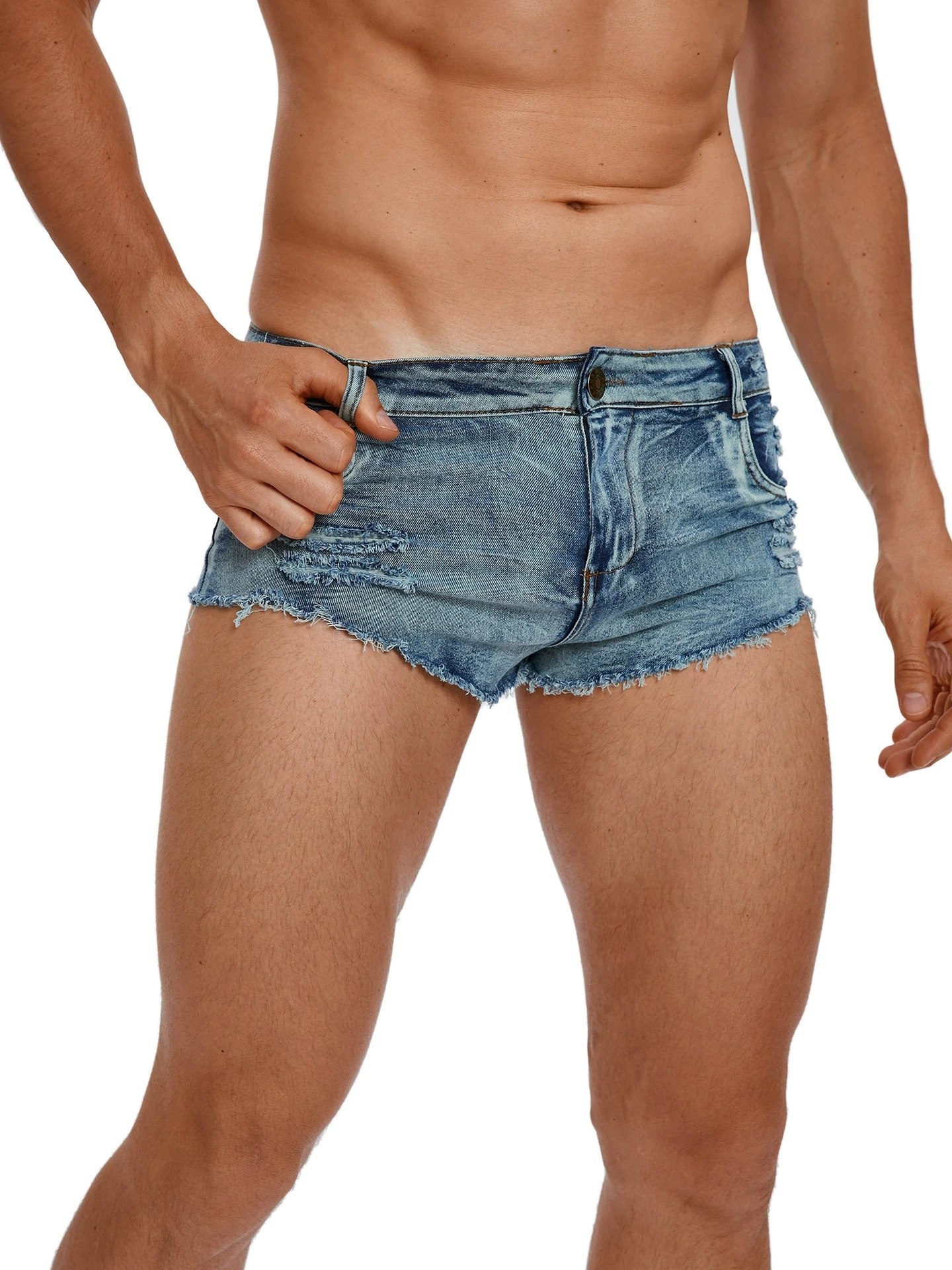 Heren jeansshorts met lage tai - Summer Clothing Vintage recensie en prijs