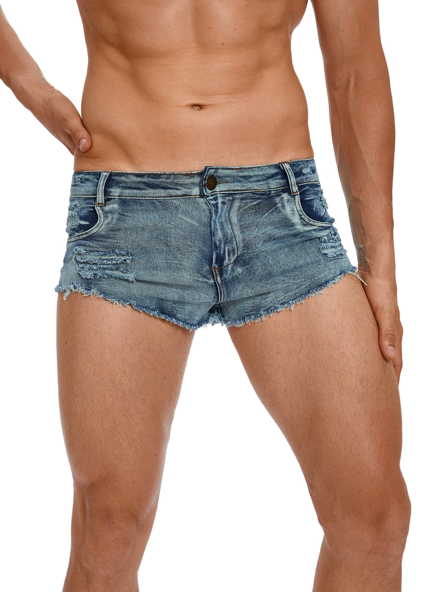 Heren jeansshorts met lage tai - Summer Clothing Vintage recensie en prijs